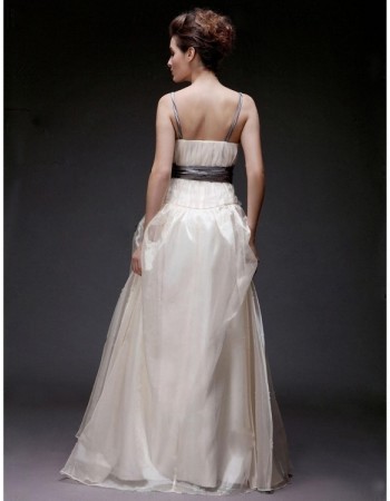 satin and organza wedding dress